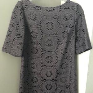 Short sleeve lace overlay dress